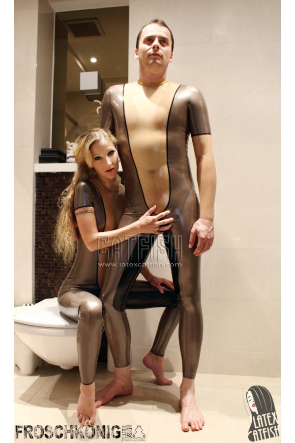 Unisex 'Big Dipper' Neck Entry Zipperless Latex Catsuit