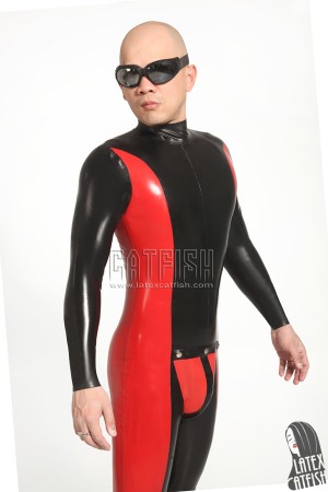 Men's 'Deuce' Latex Codpiece Catsuit