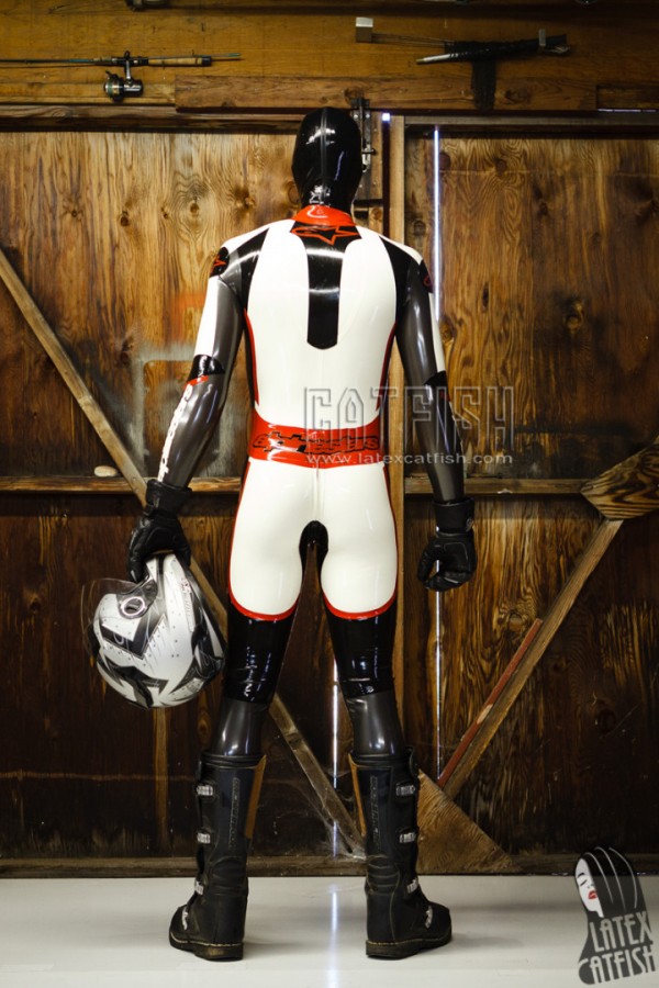 Men's Brandname Biker Latex Catsuit Version 9