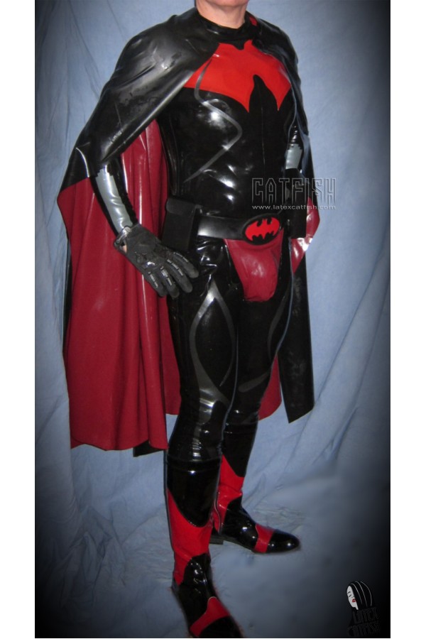 Men's 'Meridian' Front Zipper Latex Catsuit