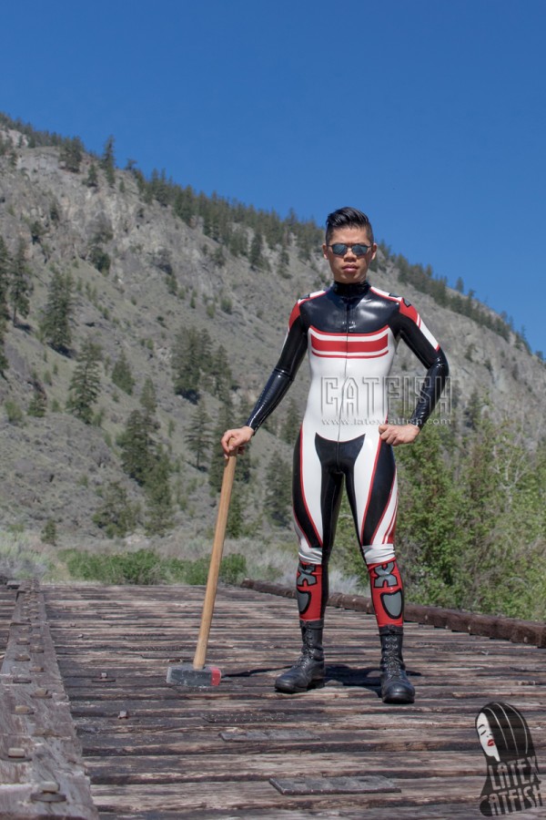 Men's Unbranded Motorcycle Style Latex Catsuit