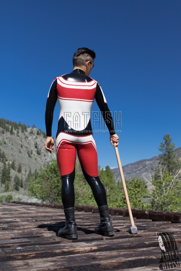 Men's Unbranded Motorcycle Style Latex Catsuit