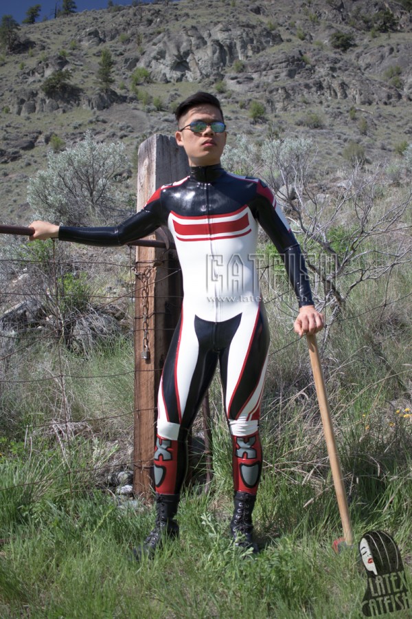 Men's Unbranded Motorcycle Style Latex Catsuit