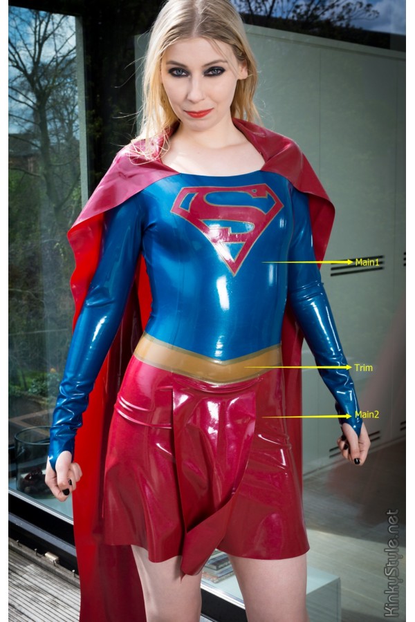 Latex 'Super-girl' Costume