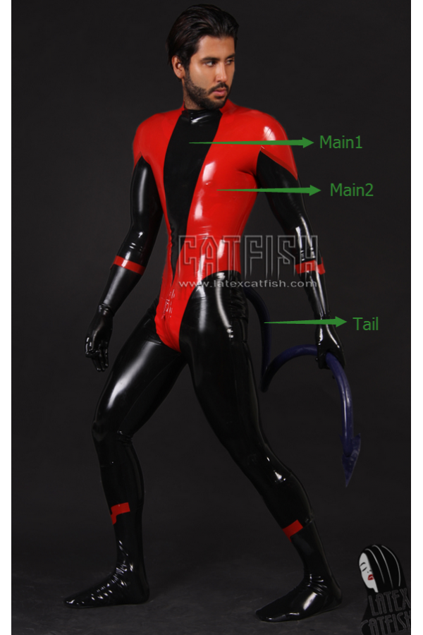 Men's 'Devilish' Latex Catsuit with Tail