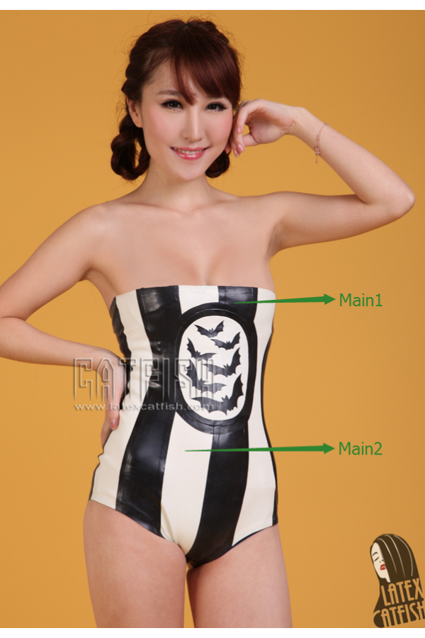 'Bat-Beauty' Latex Pull-on Swimwear Style Leotard