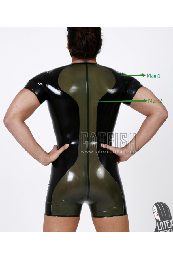 Men's Round Neck Front Zipper 'Pocket' Latex Surfsuit