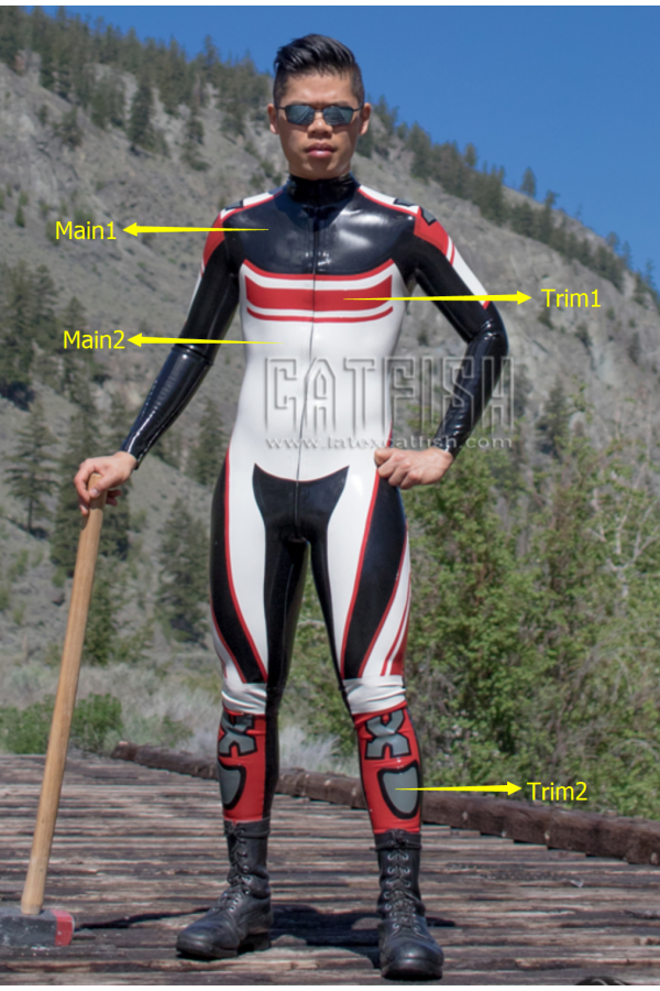 Men's Unbranded Motorcycle Style Latex Catsuit