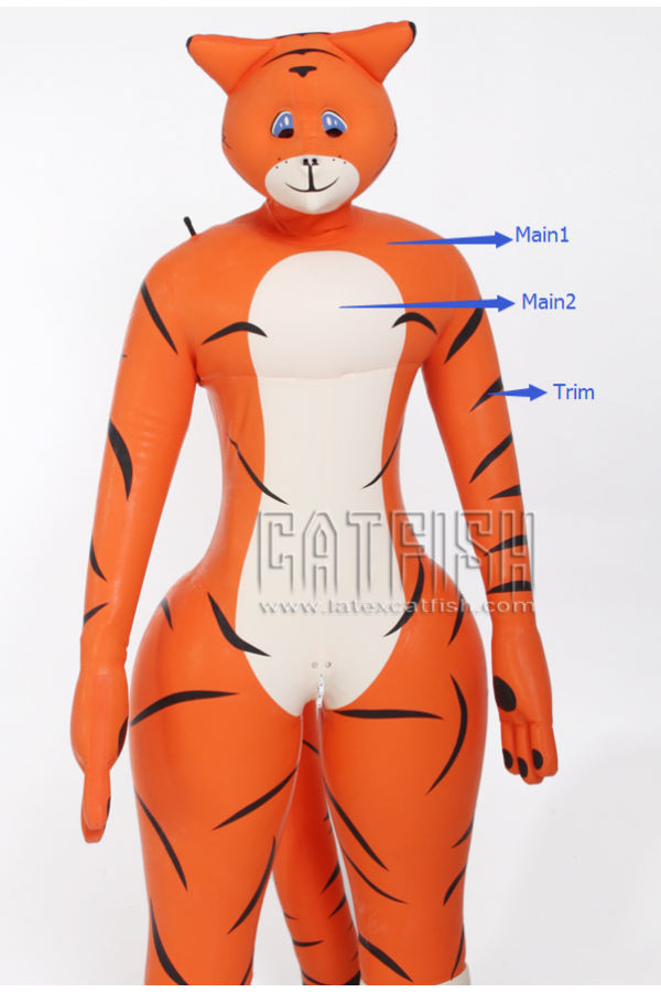 Unisex 'Ginger-Cat' Inflatable Latex Animal Costume