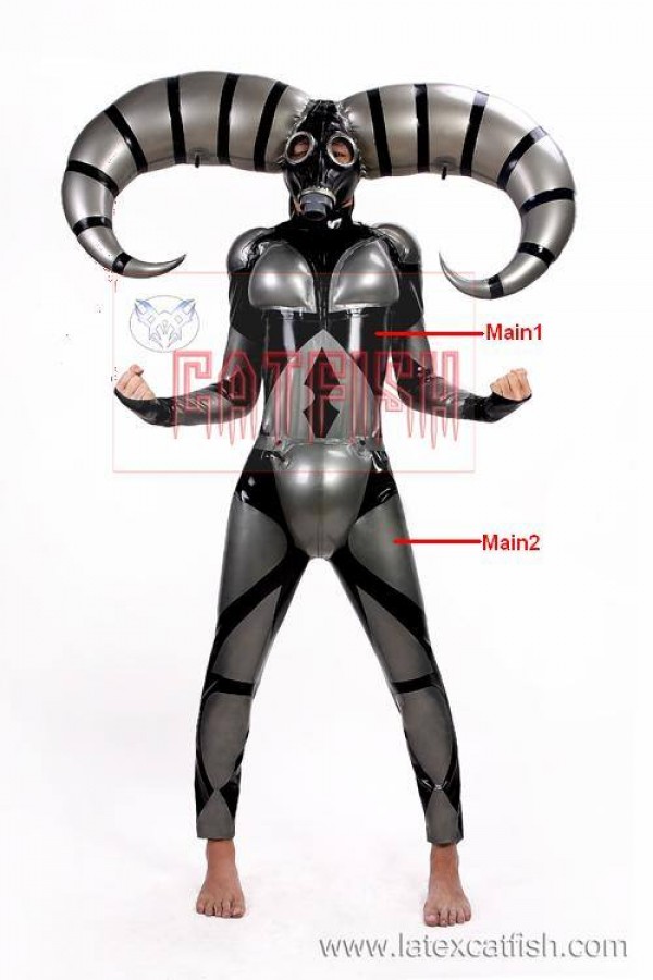 Unisex 'Serpentia' Inflatable Latex Costume Catsuit 