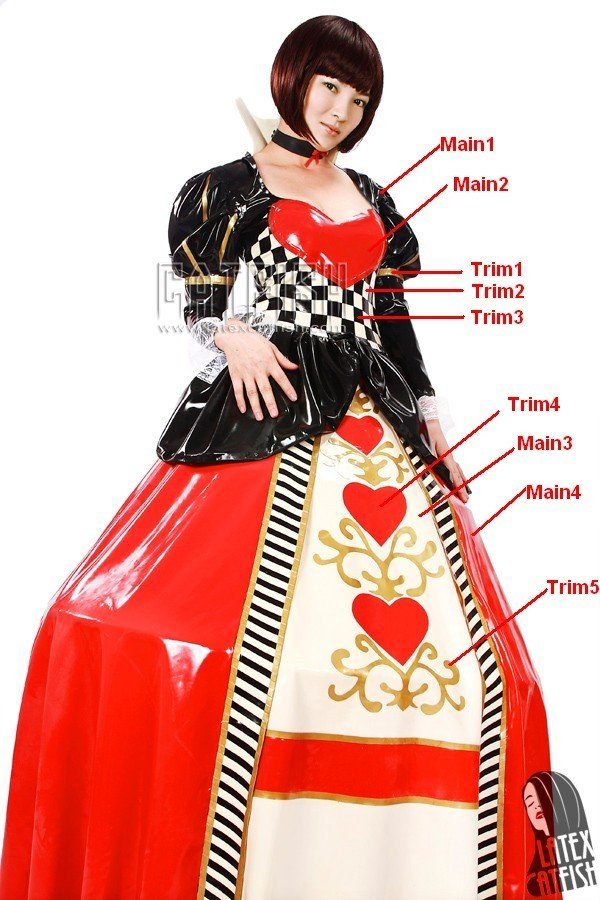 Alice's Wonderland Latex Costume