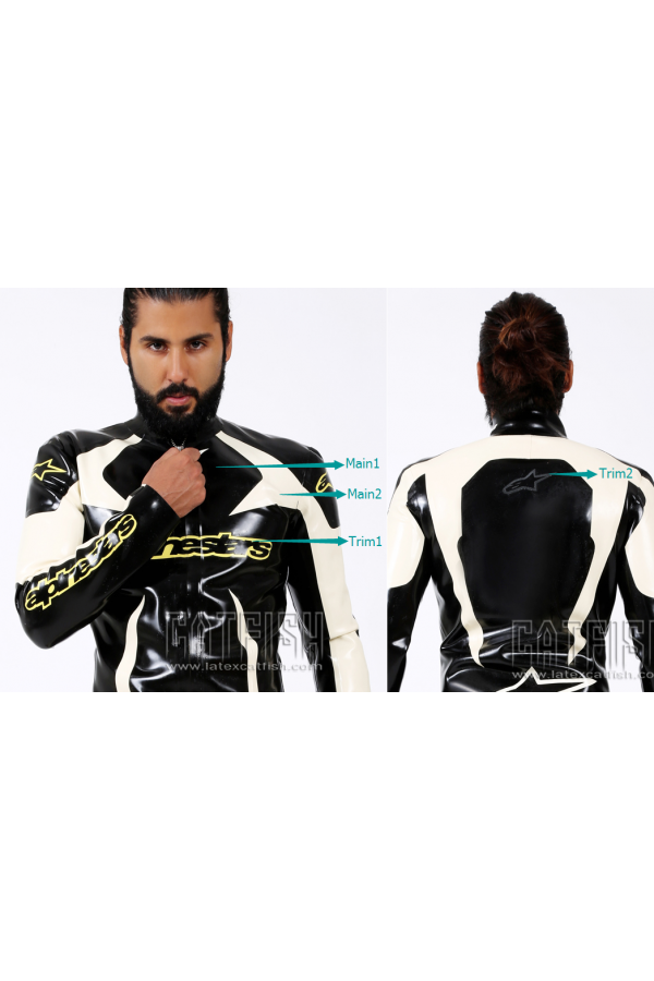 Men's Branded Latex Motorcycle Jacket