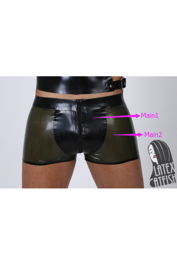 Men's Pouch-Fronted Latex Shorts