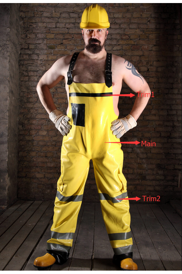 Men's 'Tradesman' Latex Dungarees