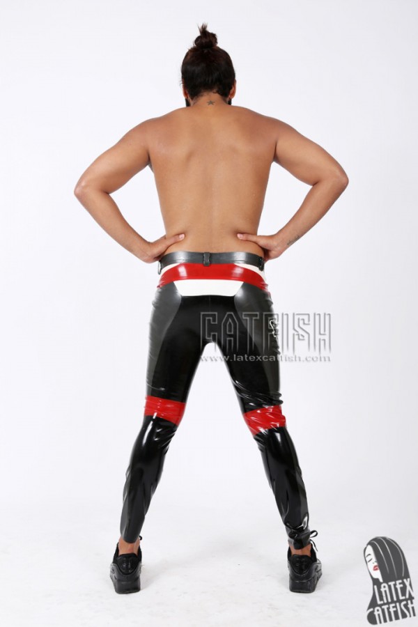 Men's Latex Branded Motorcycle Pants