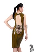 (stock clearance) 'Bringin Sexy Back ' Latex Cocktail Dress