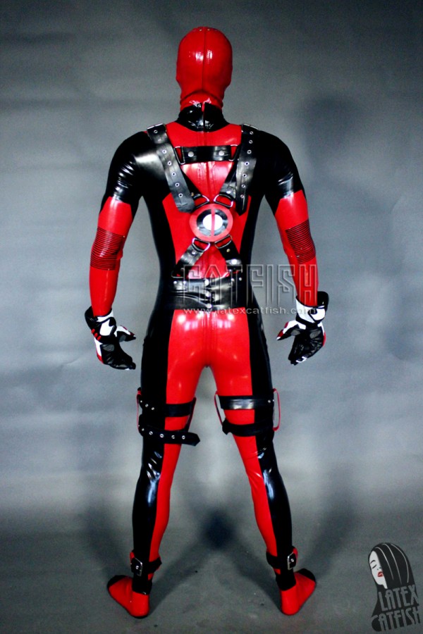 Men's 'Deadpool' Super Hero Latex Suit