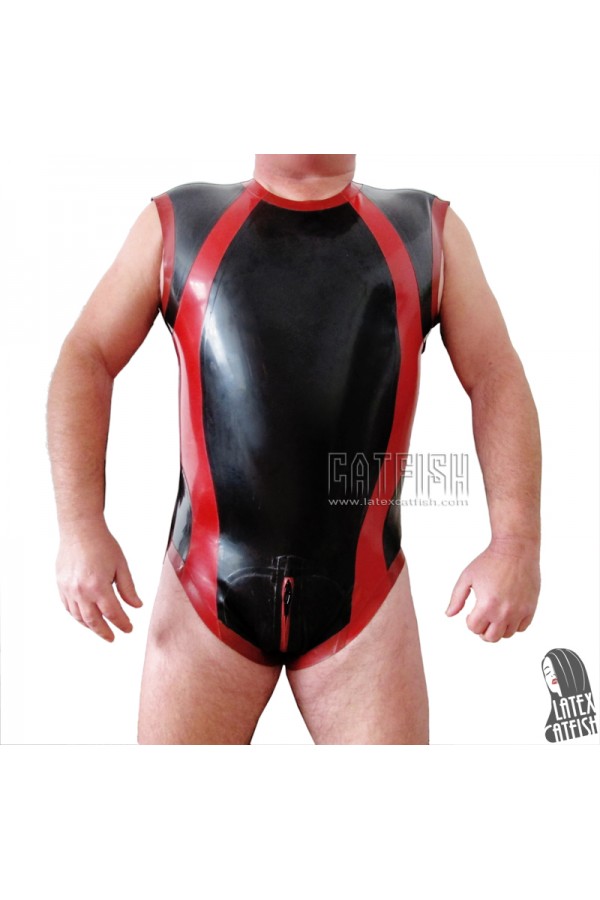 Men's Sleeveless Latex Leotard