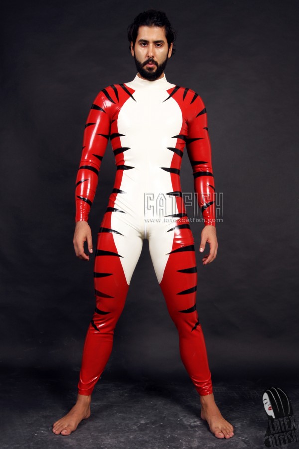 Men's 'Wildside' Latex Neck Entry Catsuit