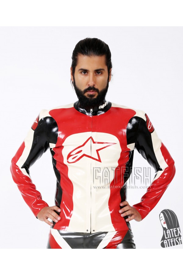 Men's Branded Conventional Latex Motorcycle Jacket