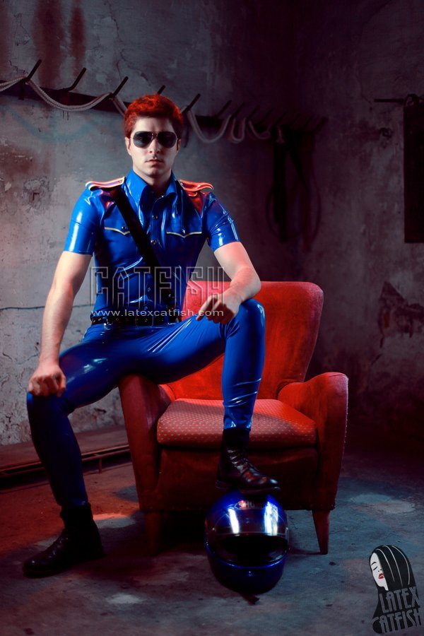 Men's 'Police' Latex Uniform Shirt