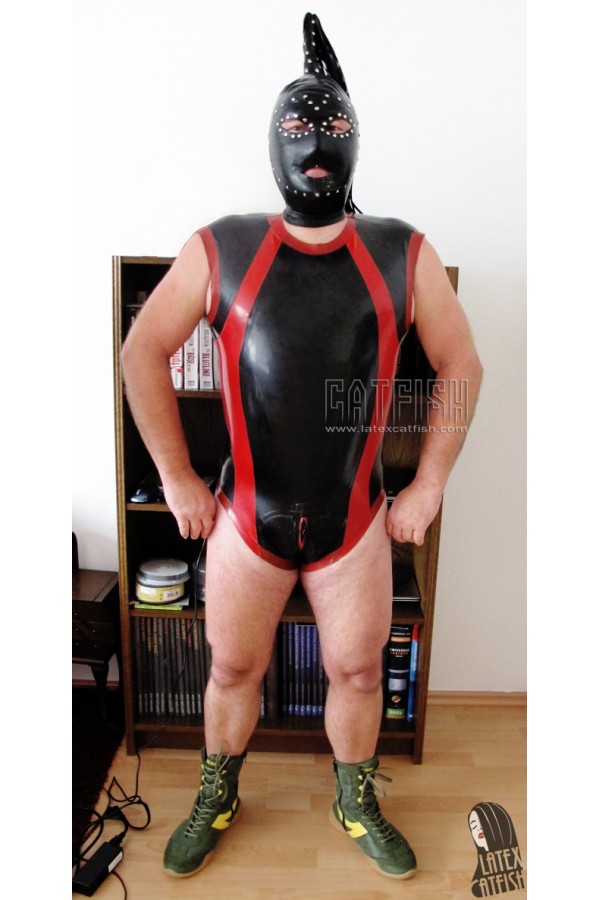 Men's Sleeveless Latex Leotard