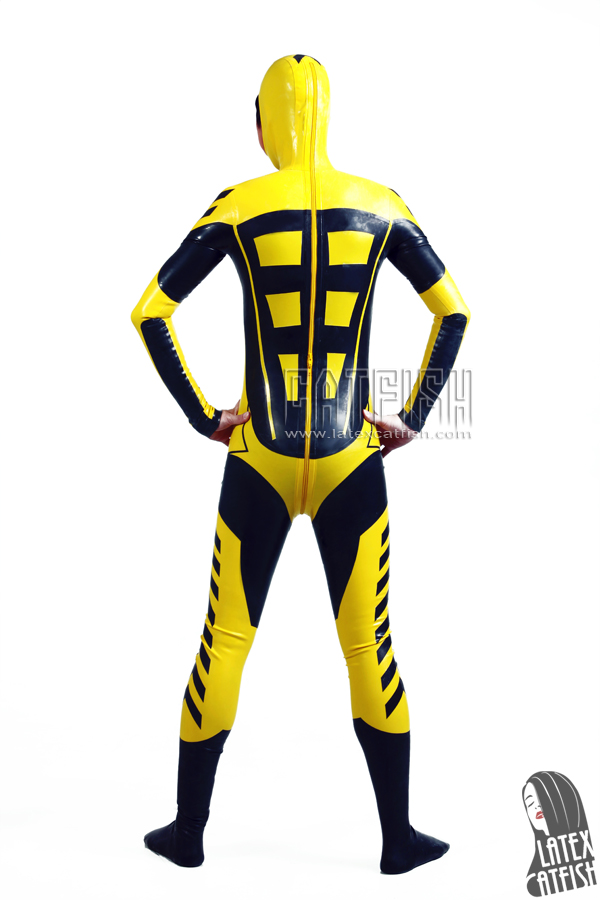 Men's 'Biohazardous' Hooded Latex Catsuit