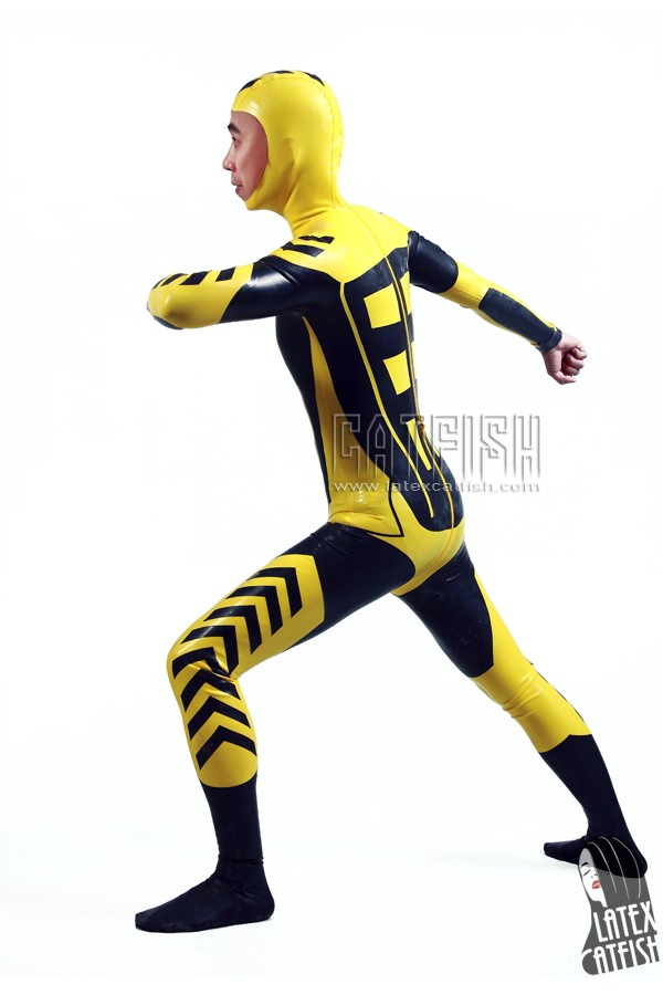 Men's 'Biohazardous' Hooded Latex Catsuit