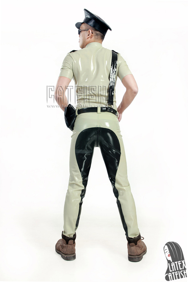 Mens' 'Police' Style Latex Uniform Shirt