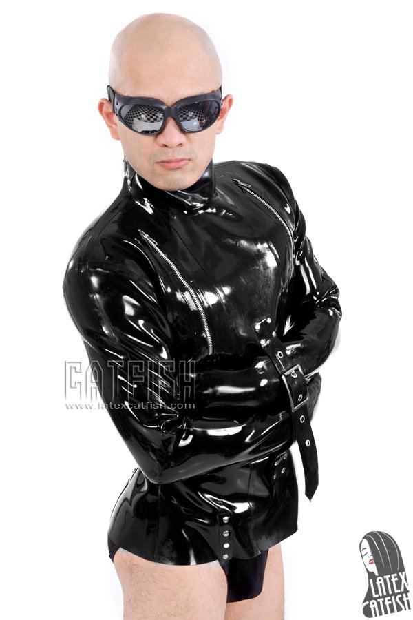 Men's Latex Straightjacket/Bondage Long-sleeved Jacket