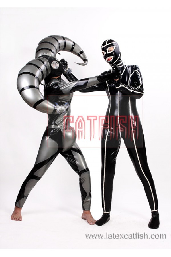 Unisex 'Serpentia' Inflatable Latex Costume Catsuit 