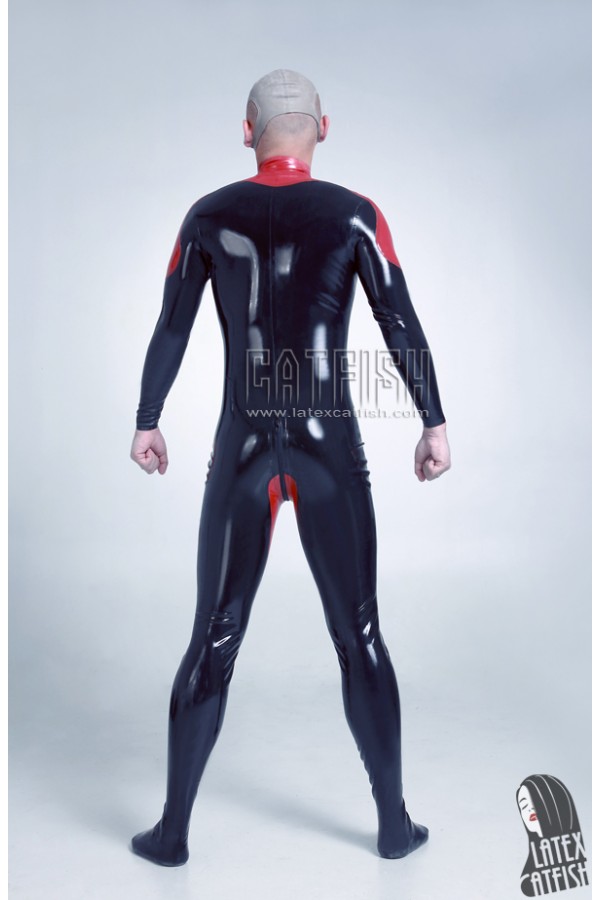 Men's 'Evander' Front Zipper Latex Catsuit