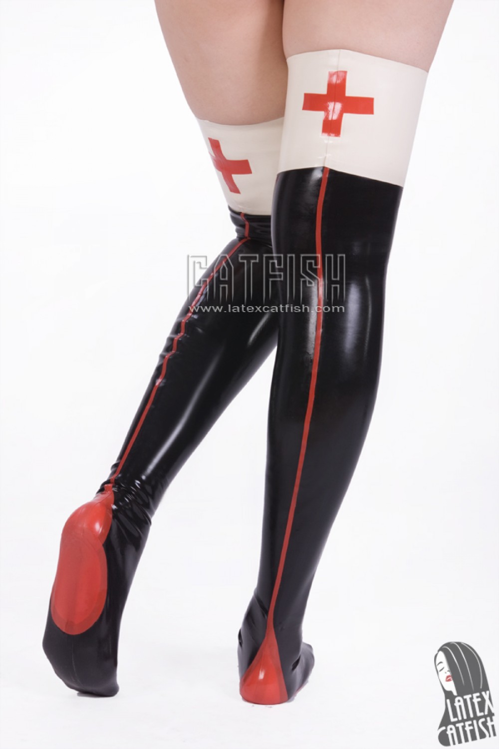 Red Cross Thigh High Stockings Red Cross Thigh High Stockings
