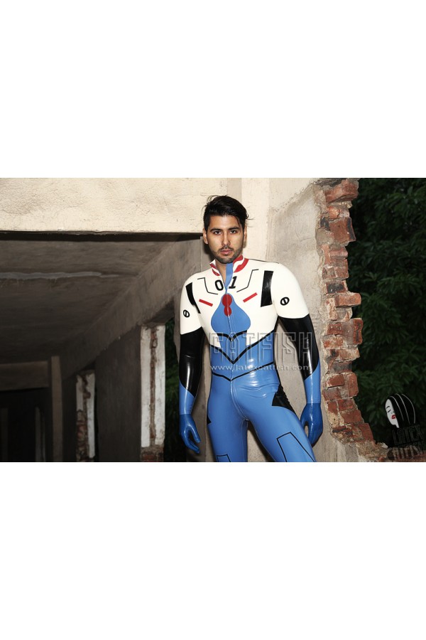 Men's 'Zero-One' Anime Hero Character Latex Catsuit