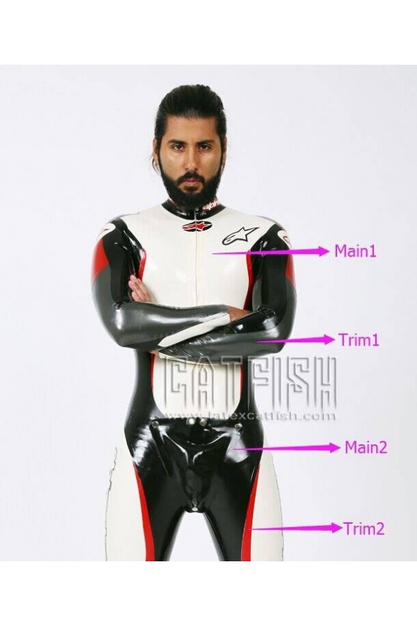 Men's Brand Name MotoGP Biker Latex Catsuit Version 14