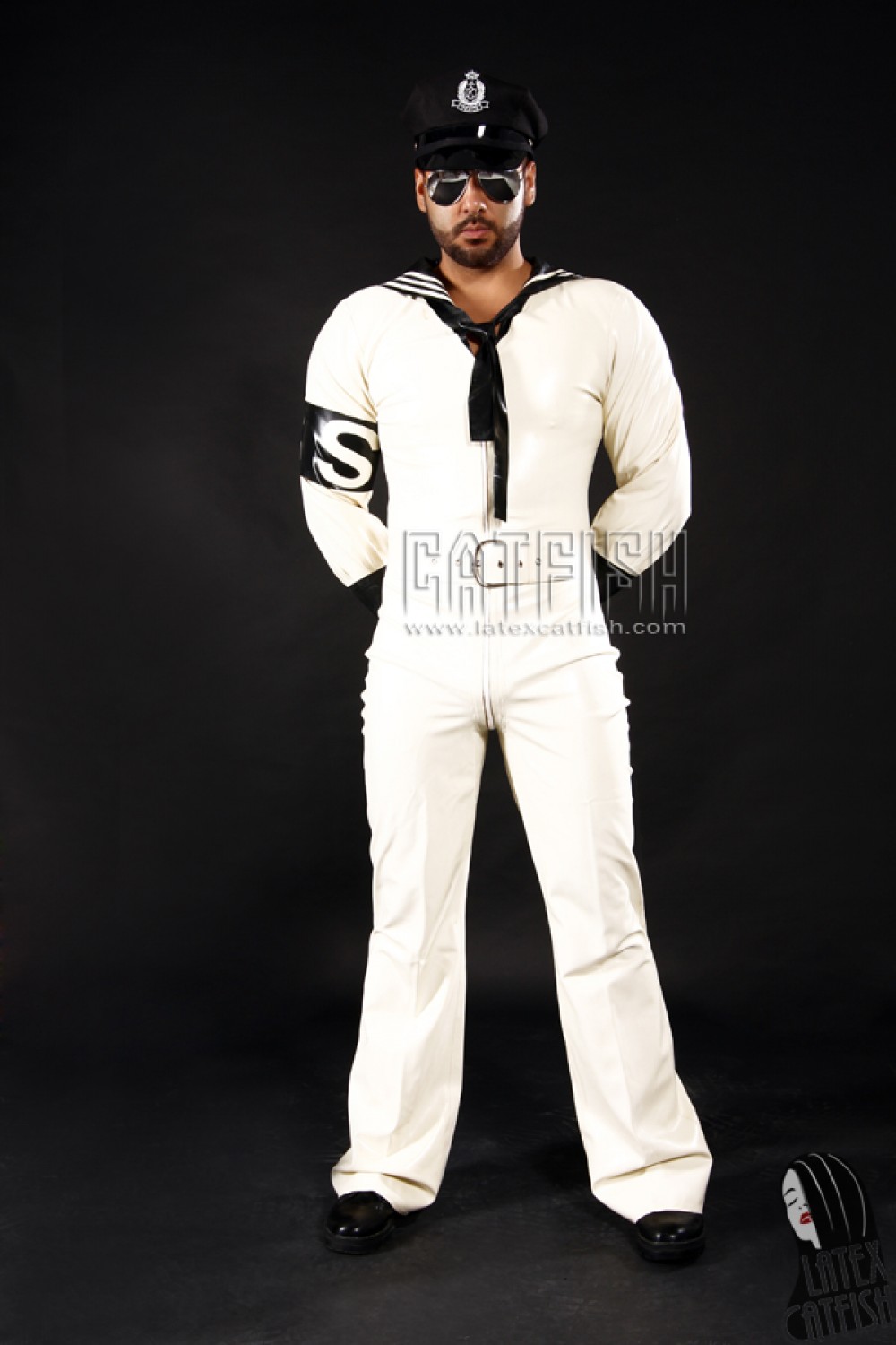 Men's 'Anchors Aweigh' Latex Sailor Suit Men's 'Anchors Aweigh' Latex Sailor Suit