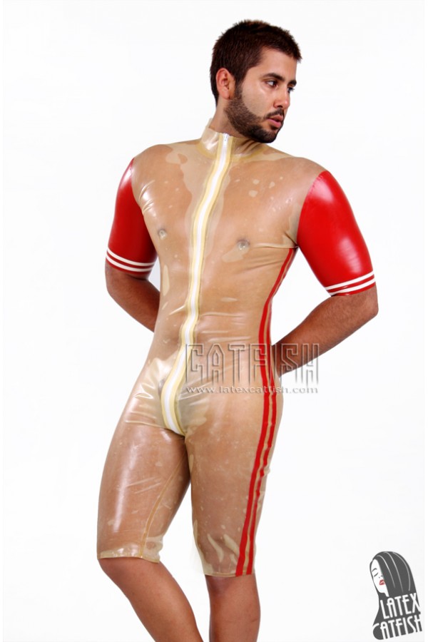 (Stock Clearance) Men's 'Shortie' Transparent Latex Suit