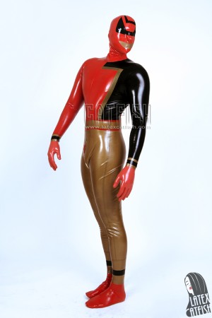 Men's 'Ultra-Zee' Comic Character Latex Costume Catsuit