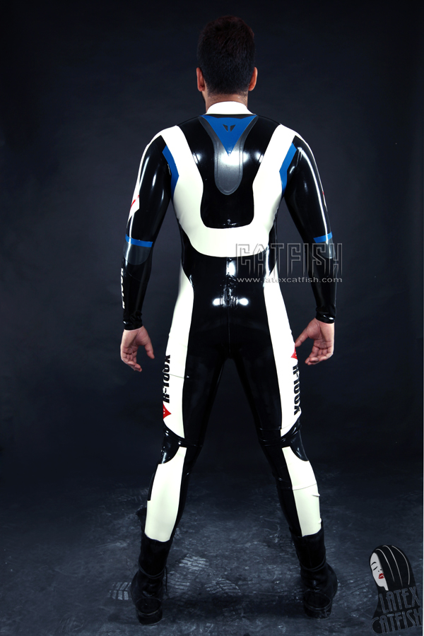 Men's R-100X Branded Latex Biker Catsuit Version 2