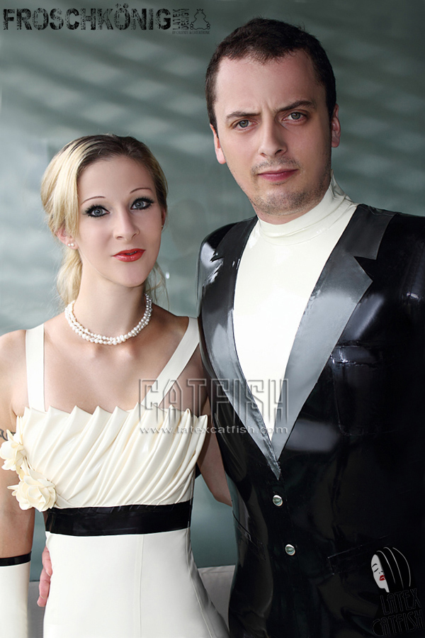 Men's 'Dapper Dan' Formal Look Neck Entry Latex Catsuit