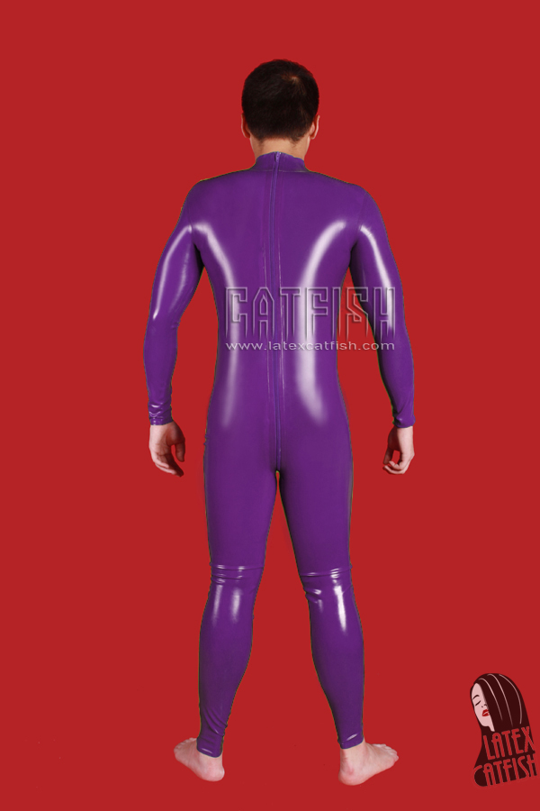 Men's Nipple-Zipper Latex Catsuit