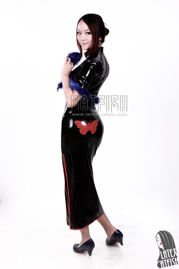 'Butterfly Dynasty' Cheongsam Style Latex Dress