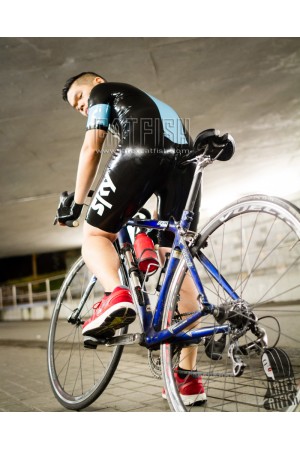 Men's Brand Name Short-Sleeved Latex Cycling Suit