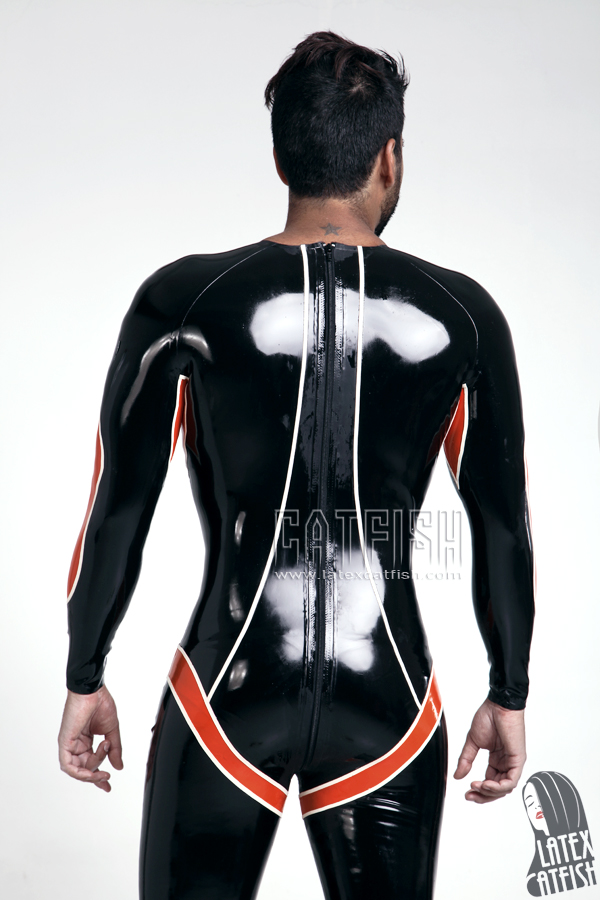 Men's 'Circinus' Back Zipper Latex Catsuit