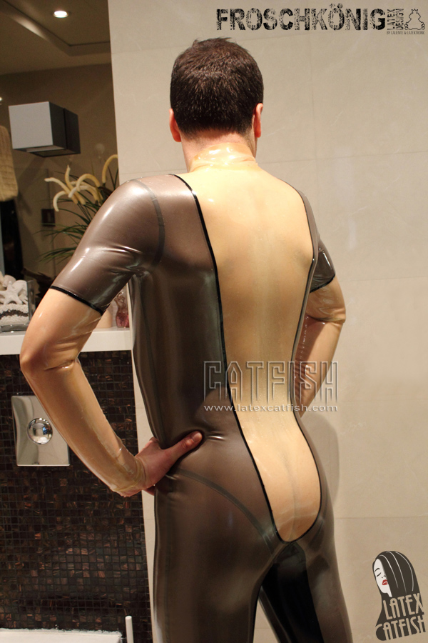 Unisex 'Big Dipper' Neck Entry Zipperless Latex Catsuit