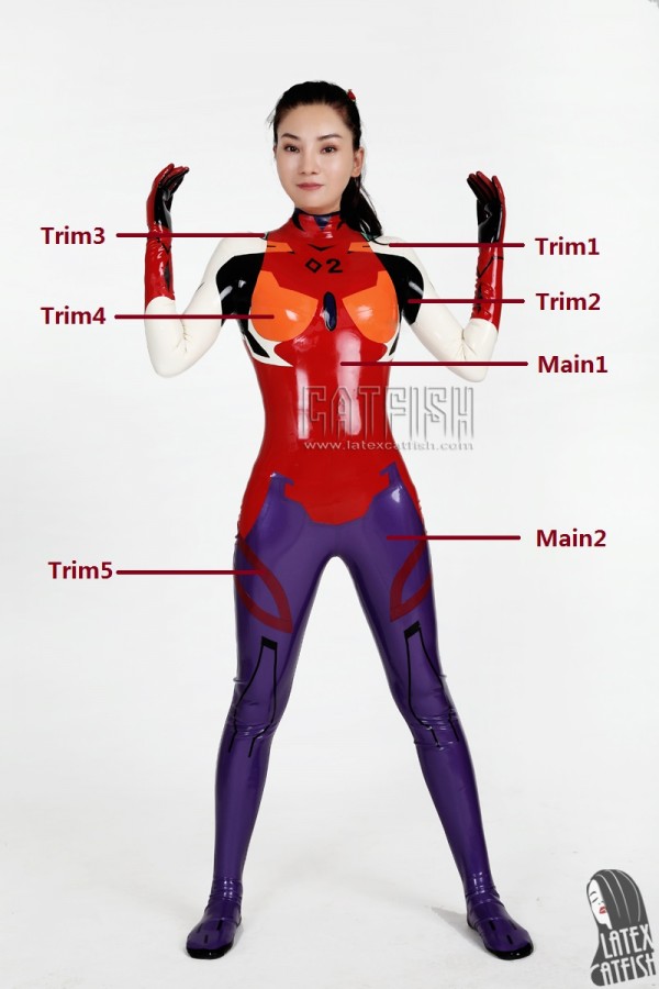 'Zero Two Darling' Latex Catsuit With Feet & Gloves