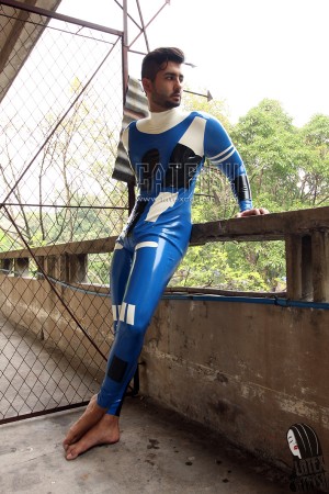 Men's 'Pallas' Back Zipper Latex Catsuit