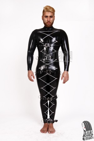 Men's 'Zig-Zag Ties' Catsuit