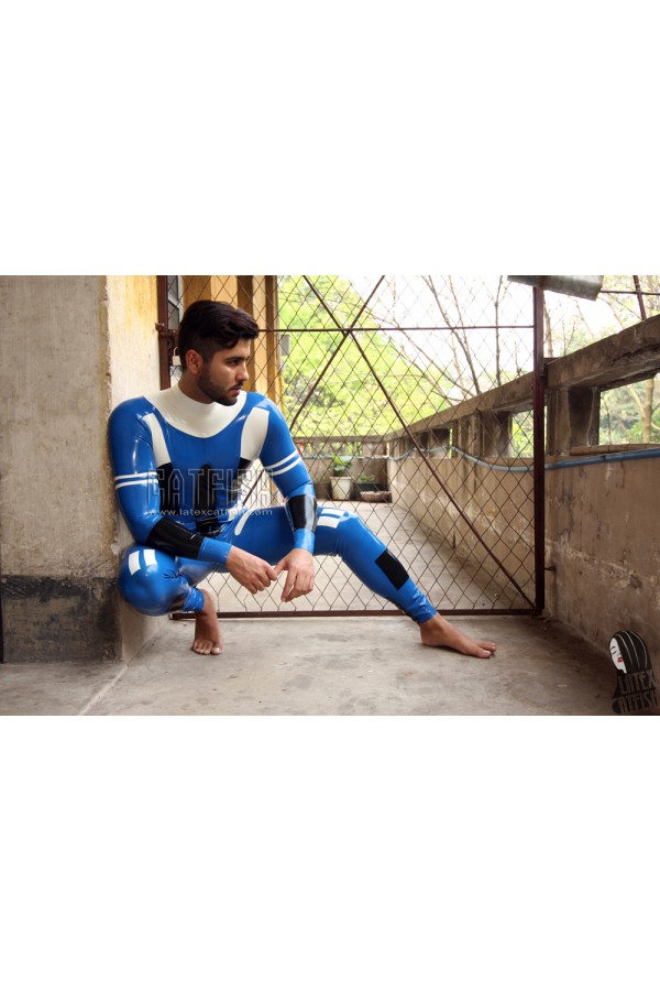 Men's 'Pallas' Back Zipper Latex Catsuit