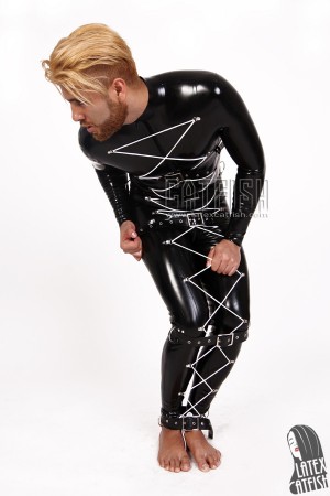 Men's 'Zig-Zag Ties' Catsuit